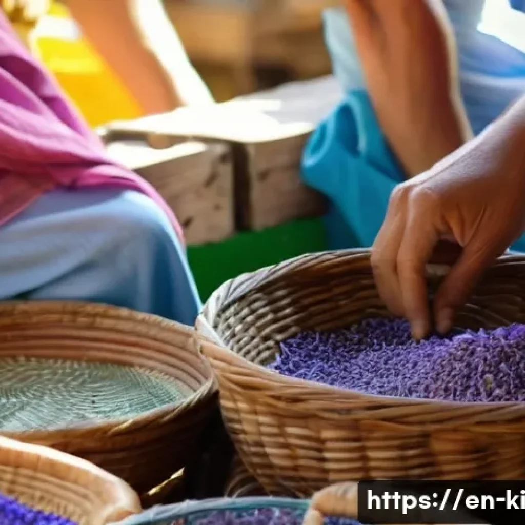 자유 여행에서의 순간 순간을 기록하는 방법 - A vibrant, eye-level close-up shot of a bustling open-air artisan market in a Mediterranean town. Fo...
